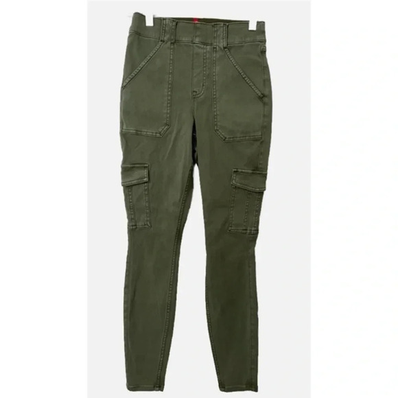 Spanx Stretch Twill Ankle Cargo Pant Women’s Size Small Soft‎ Sage Skinny - Picture 1 of 13